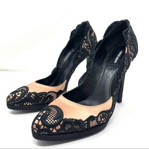 GIORGIO ARMANI couture silk heels, size 37.5, made in Italy